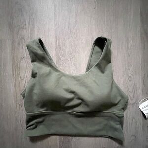 Olive Green Women's Sports Bra
